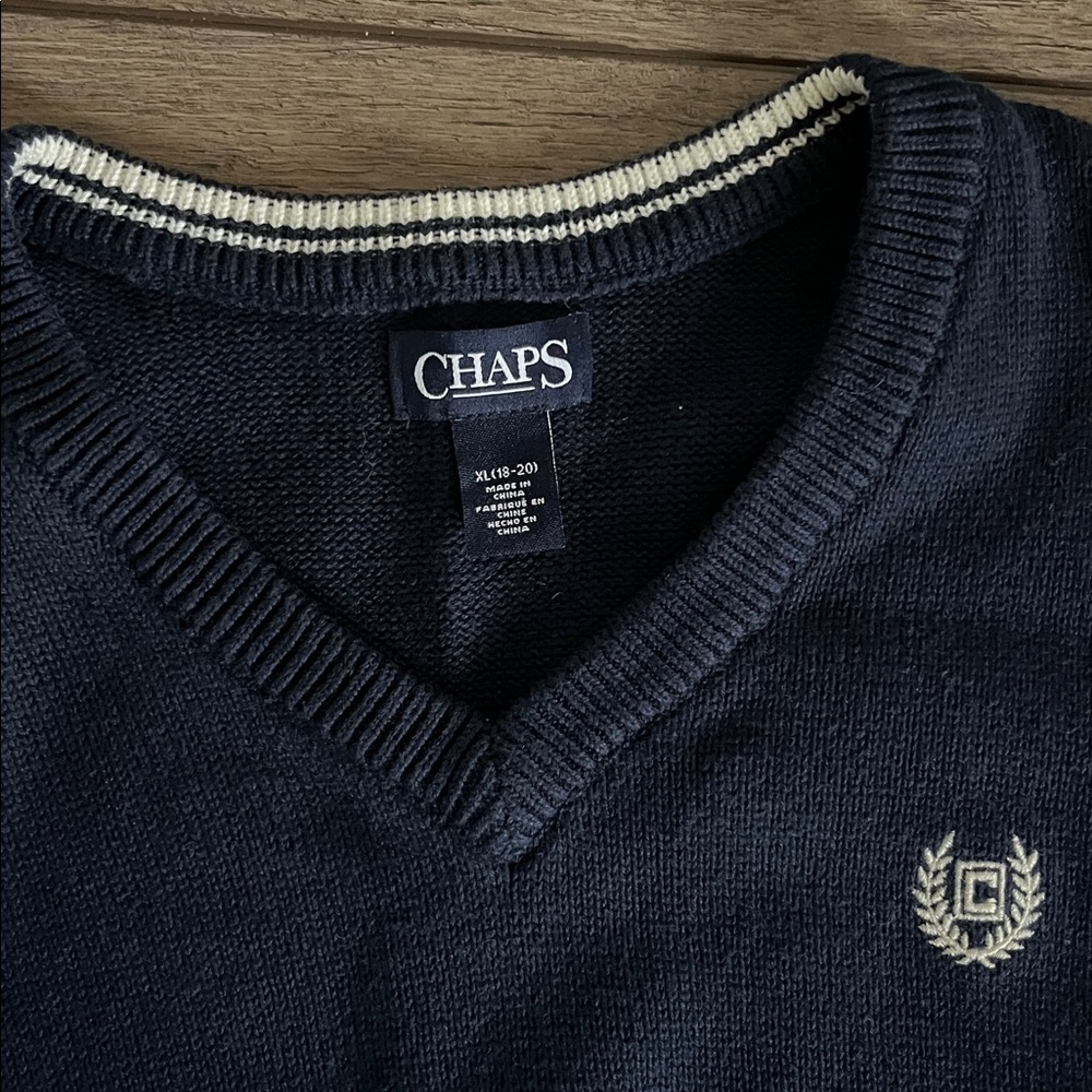 Chaps Knit Pullover Vest - Picture 4 of 4